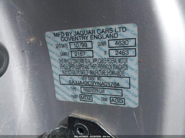 2000 JAGUAR XK8 SAJJA42C9YNA01764 Photo 8