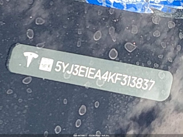 Aukcja sprzedaży 2019 Tesla Model 3 Long Range/mid Range/standard Range/standard Range Plus, vin: 5YJ3E1EA4KF313837, numer aukcji: 44709577