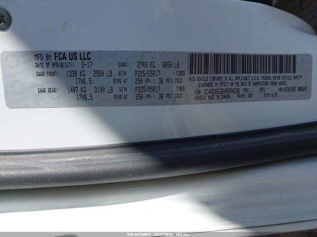 Dodge Grand Caravan Gt 2017 2C4RDGEG6HR694236 Image 9