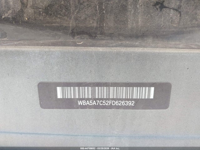 2015 Bmw 528i Xdrive მანქანა იყიდება აუქციონზე, vin: WBA5A7C52FD626392, აუქციონის ნომერი: 44709852