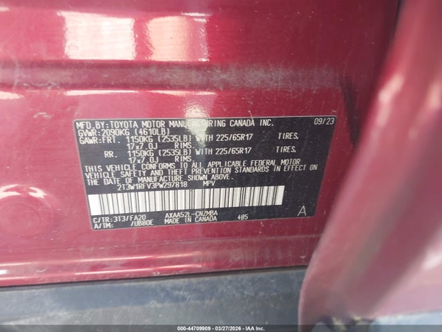 2T3W1RFV3PW297818 Toyota Rav4 Xle