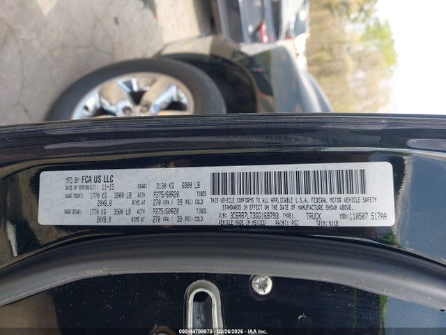2016 Ram 1500 Big Horn მანქანა იყიდება აუქციონზე, vin: 3C6RR7LT3GG169793, აუქციონის ნომერი: 44709978