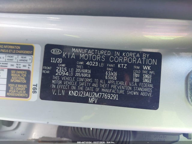 2021 KIA SOUL KNDJ23AU2M7769291 Photo 8