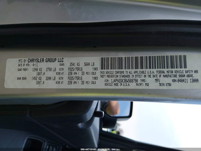 Aukcja sprzedaży 2011 Jeep Liberty Sport, vin: 1J4PN2GK3BW568790, numer aukcji: 44710140