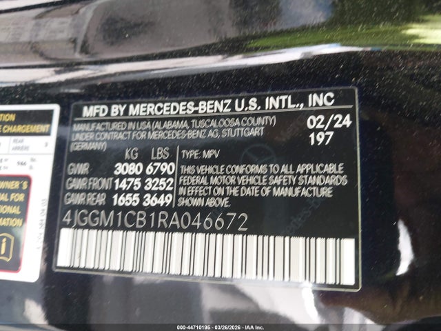 4JGGM1CB1RA046672 Mercedes-Benz Eqe 350 Suv 4matic