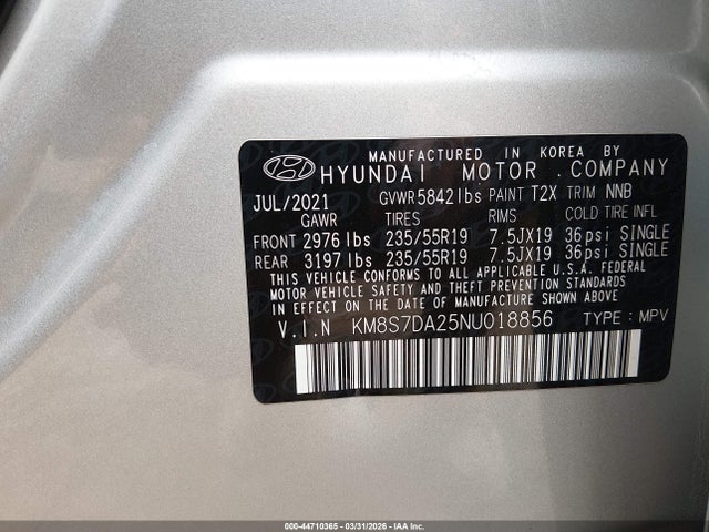 KM8S7DA25NU018856 Hyundai Santa Fe Plug-in Hybrid Limited