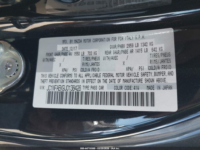 JC1NFAEK9J0138428 Fiat 124 Spider Classica