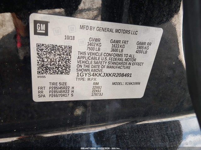 2019 CADILLAC ESCALADE ESV 1GYS4KKJXKR208491 Photo 8