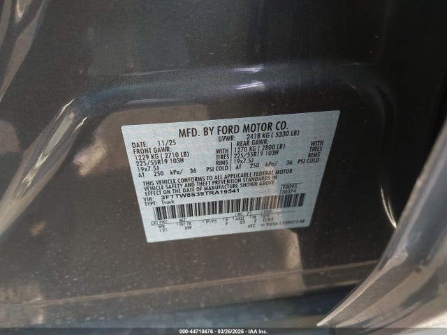 Ford Maverick Lariat 2026 3FTTW8S39TRA19541 Image 9