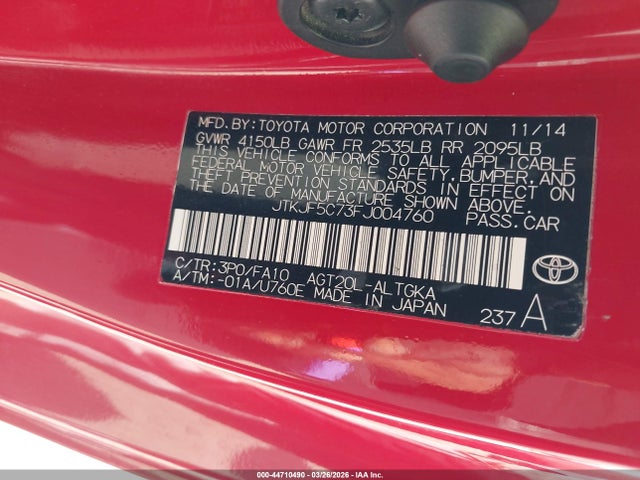 Scion TC 2015 JTKJF5C73FJ004760 Image 9