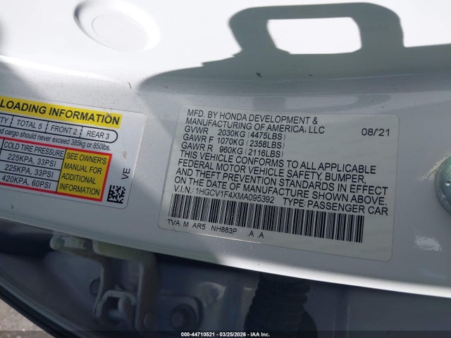 1HGCV1F4XMA095392 Honda Accord Sport Special Edition