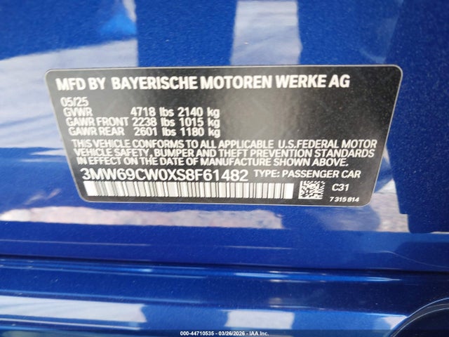 BMW 330I 2025 3MW69CW0XS8F61482 Image 9
