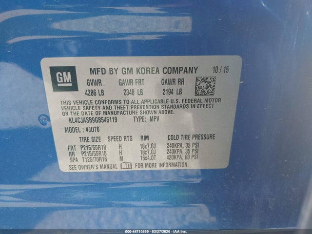 Buick Encore 2016 KL4CJASB9GB545119 Image 9