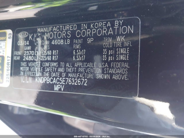 2014 KIA SPORTAGE KNDPBCAC5E7632672 Photo 8