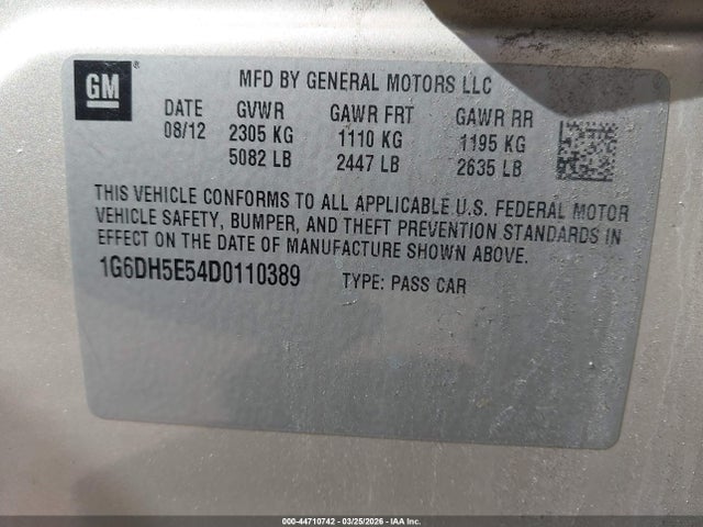 2013 CADILLAC CTS 1G6DH5E54D0110389 Photo 8