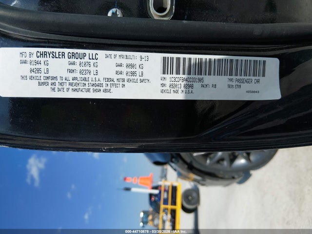 Aukcja sprzedaży 2013 Dodge Dart Sxt, vin: 1C3CDFBA4DD331905, numer aukcji: 44710878