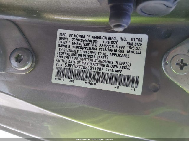 2008 HONDA ELEMENT 5J6YH27708L011207 Photo 8