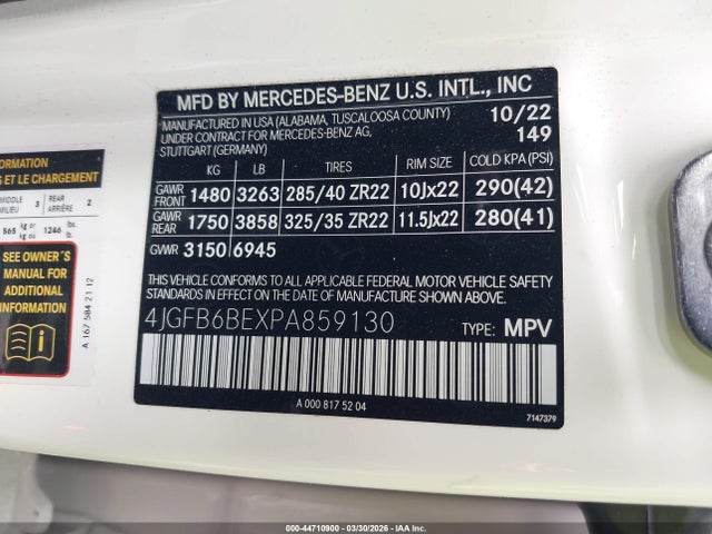 4JGFB6BEXPA859130 Mercedes-Benz Amg Gle 53 4matic
