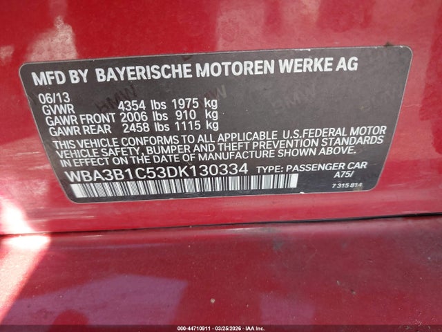 2013 BMW 320I WBA3B1C53DK130334 Photo 8