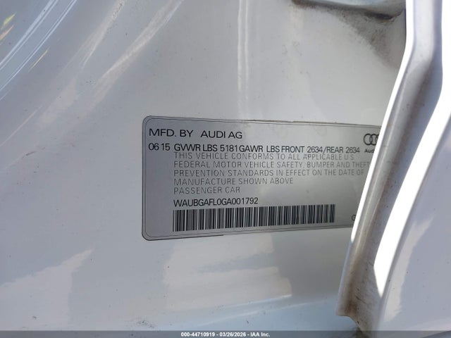 WAUBGAFL0GA001792 Audi S4 3.0t Premium Plus