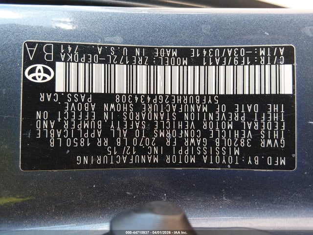 Toyota COROLLA L 2016 5YFBURHE2GP434308 Image 9