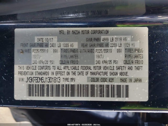JM3KFBDM6J1301813 Mazda Cx-5 Grand Touring