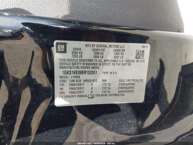 Продаж на аукціоні авто 2014 Gmc Yukon Xl 1500 Slt, vin: 1GKS1KE08ER153551, номер лоту: 44711027