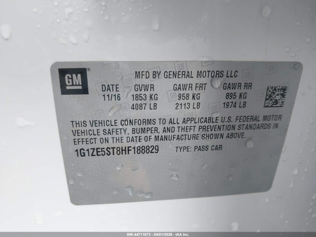 1G1ZE5ST8HF188829 Chevrolet MALIBU 1LT