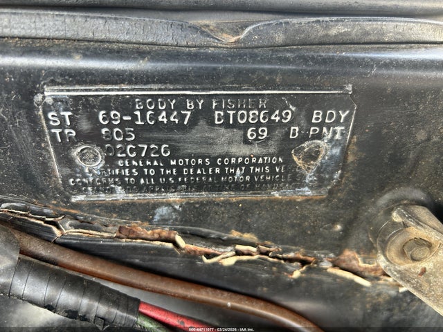 Продаж на аукціоні авто 1969 Chevrolet Impala, vin: 164479R052429, номер лоту: 44711077