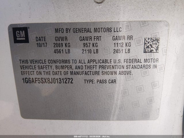Cadillac ATS LUXURY 2018 1G6AF5SX8J0131272 Image 9