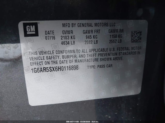 2017 CADILLAC CTS 1G6AR5SX6H0116898 Photo 8