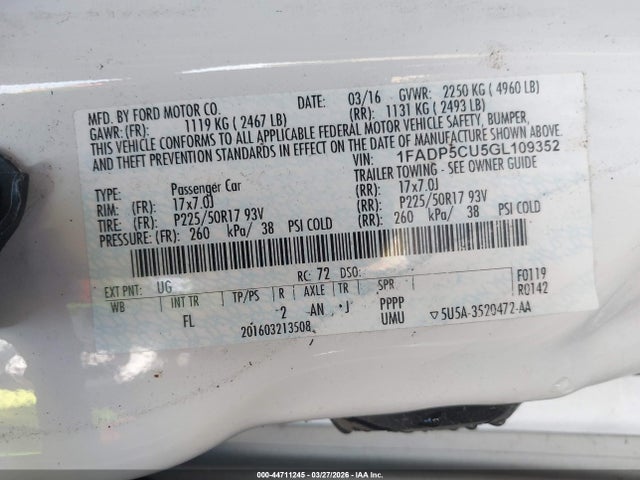 2016 FORD C-MAX ENERGI 1FADP5CU5GL109352 Photo 8