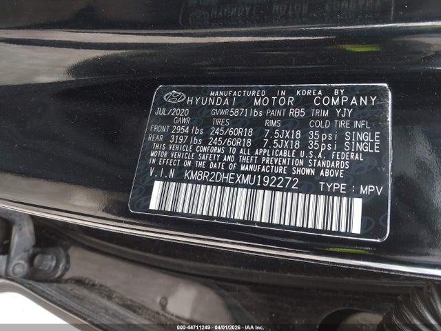 2021 HYUNDAI PALISADE KM8R2DHEXMU192272 Photo 8