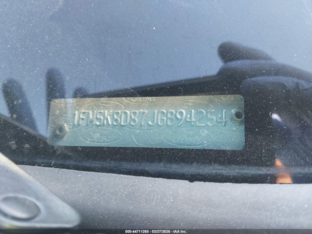 1FM5K8D87JGB94254 Ford EXPLORER XLT