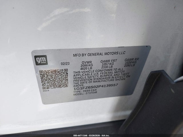 1G1FZ6S02P4139557 Chevrolet Bolt Euv Fwd Premier