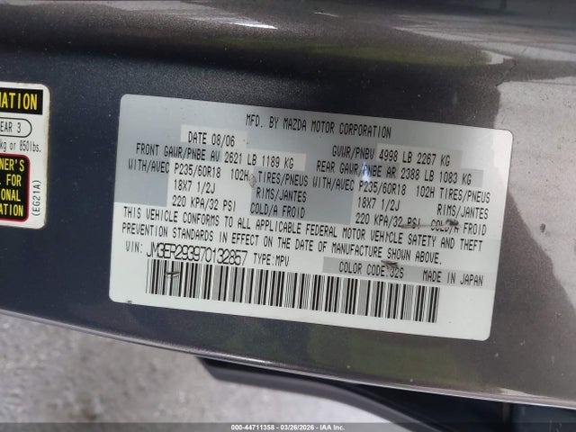 Aukcja sprzedaży 2007 Mazda Cx-7 Grand Touring, vin: JM3ER293970132857, numer aukcji: 44711358