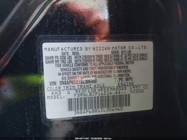 Nissan Kicks S Intelligent Awd 2025 3N8AP6BB1SL306460 Image 9