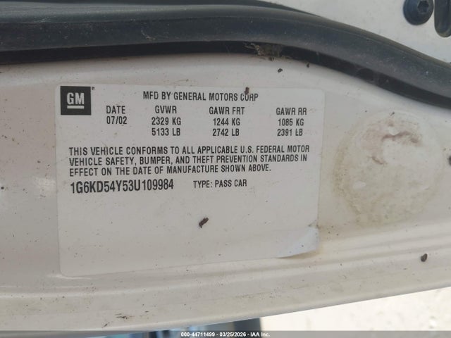 2003 CADILLAC DEVILLE 1G6KD54Y53U109984 Photo 8