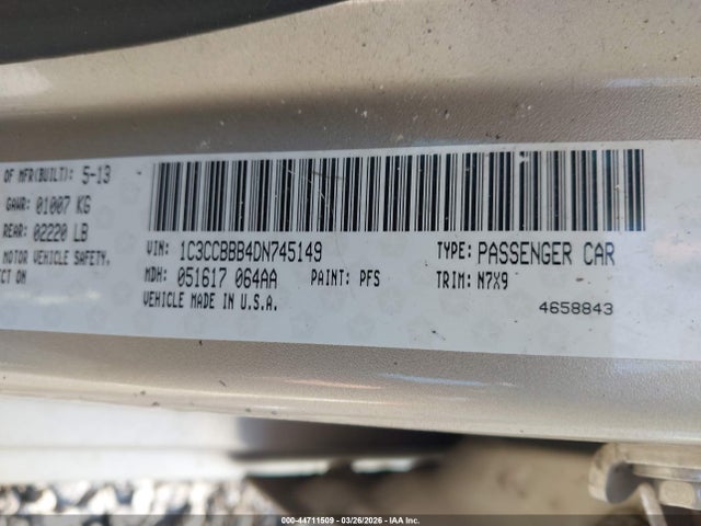Aukcja sprzedaży 2013 Chrysler 200 Touring, vin: 1C3CCBBB4DN745149, numer aukcji: 44711509