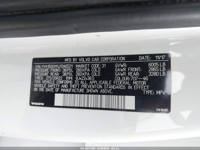 YV4102KM1J1346521 Volvo Xc90 T5 R-design 5p
