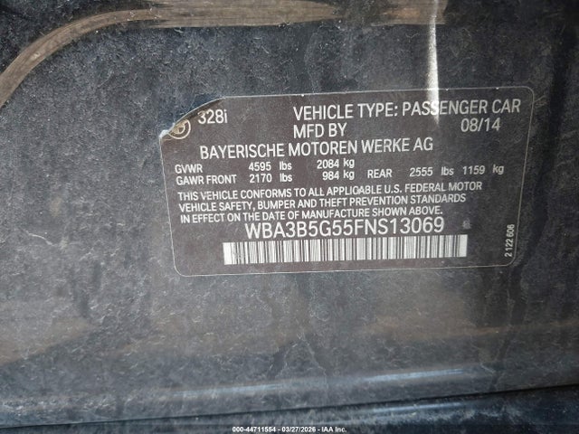 Продаж на аукціоні авто 2015 Bmw 328i Xdrive, vin: WBA3B5G55FNS13069, номер лоту: 44711554