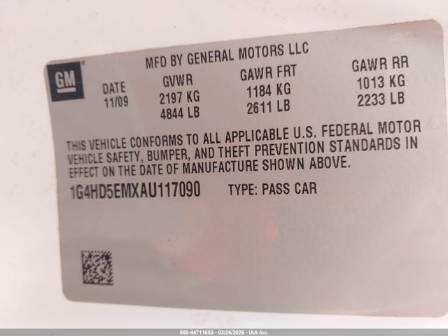 2010 BUICK LUCERNE 1G4HD5EMXAU117090 Photo 8