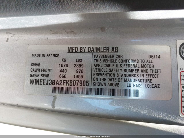 Smart Fortwo Pure 2015 WMEEJ3BA2FK807905 Image 9