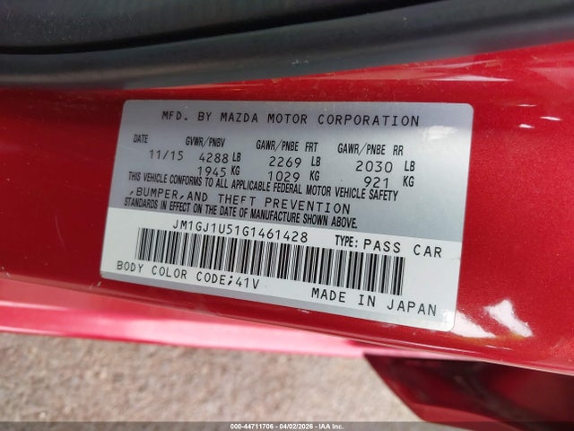 JM1GJ1U51G1461428 Mazda Mazda6 I Sport