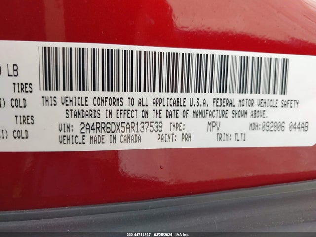 2010 CHRYSLER TOWN & COUNTRY 2A4RR6DX5AR137539 Photo 8