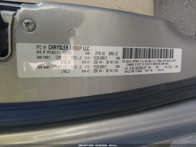 Aukcja sprzedaży 2015 Chrysler Town & Country Touring, vin: 2C4RC1BG3FR601237, numer aukcji: 44711939