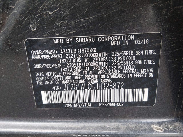 2018 SUBARU CROSSTREK JF2GTALC6JH325872 Photo 8