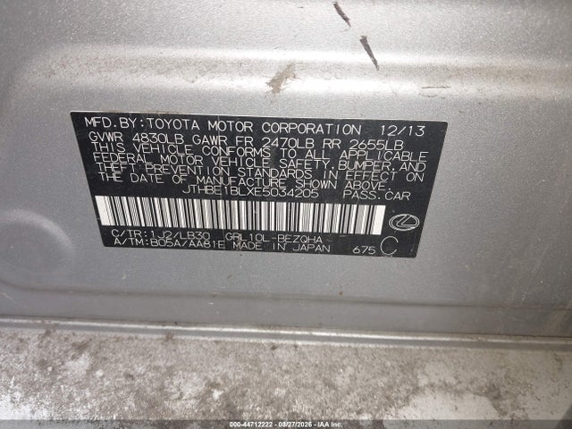 2014 LEXUS GS 350 JTHBE1BLXE5034205 Photo 8