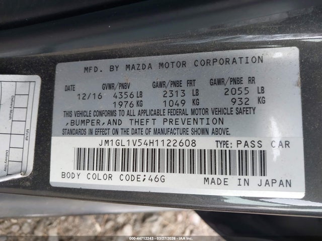 2017 MAZDA MAZDA6 JM1GL1V54H1122608 Photo 8
