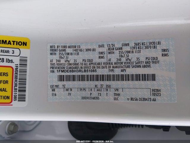 1FMDE8BH3RLB51085 Ford Bronco Outer Banks